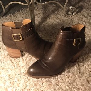 Franco Sarto dark brown booties